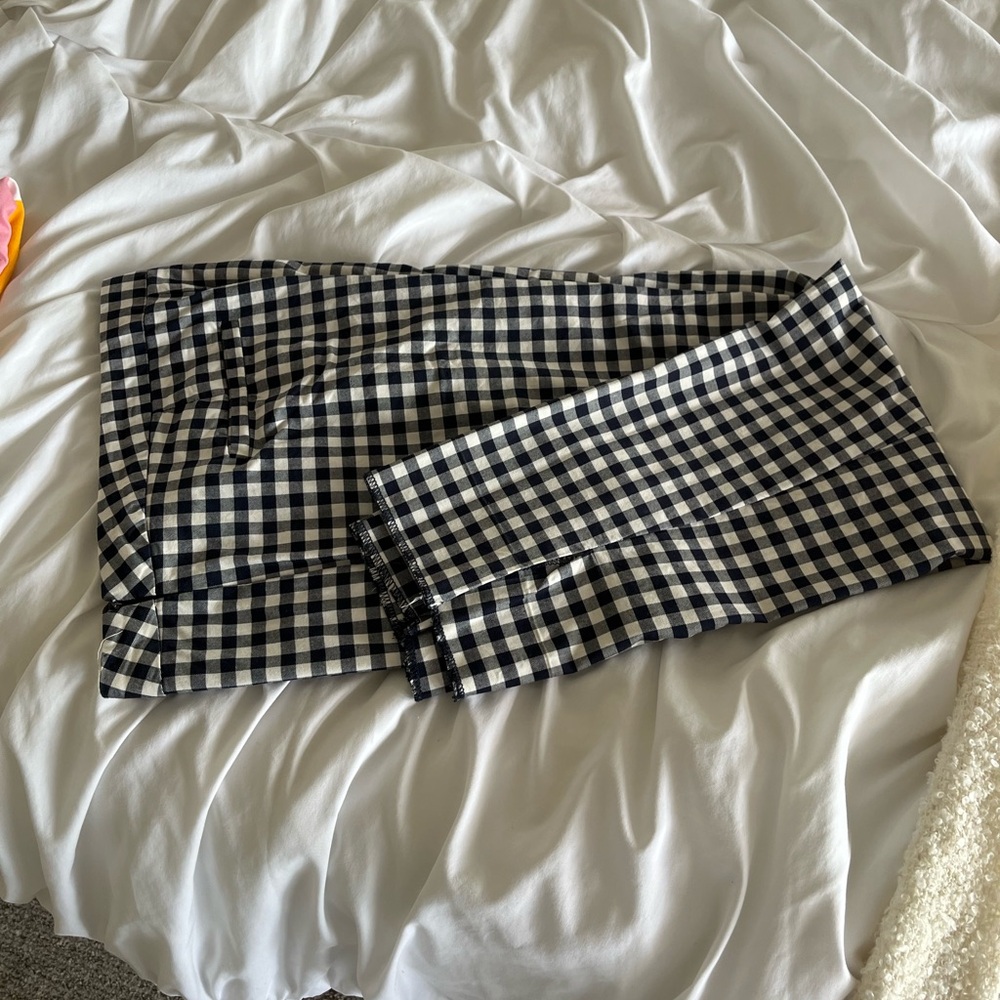 Women’s pants Navy and White Checkered Pants Victoria Beckham target 12 perfect